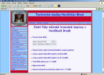 náhled webu TS Havl. Brod